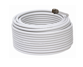 Câble coaxial blanc 50 mètres